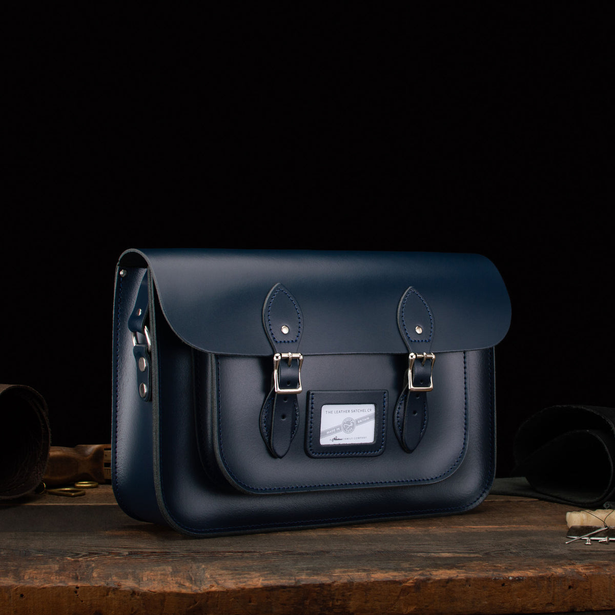 Black leather satchel 2025