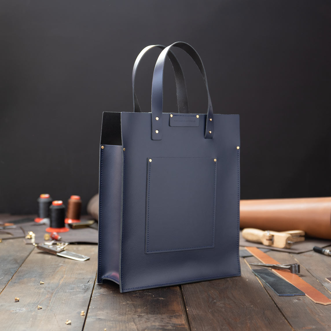 Tall leather tote sales