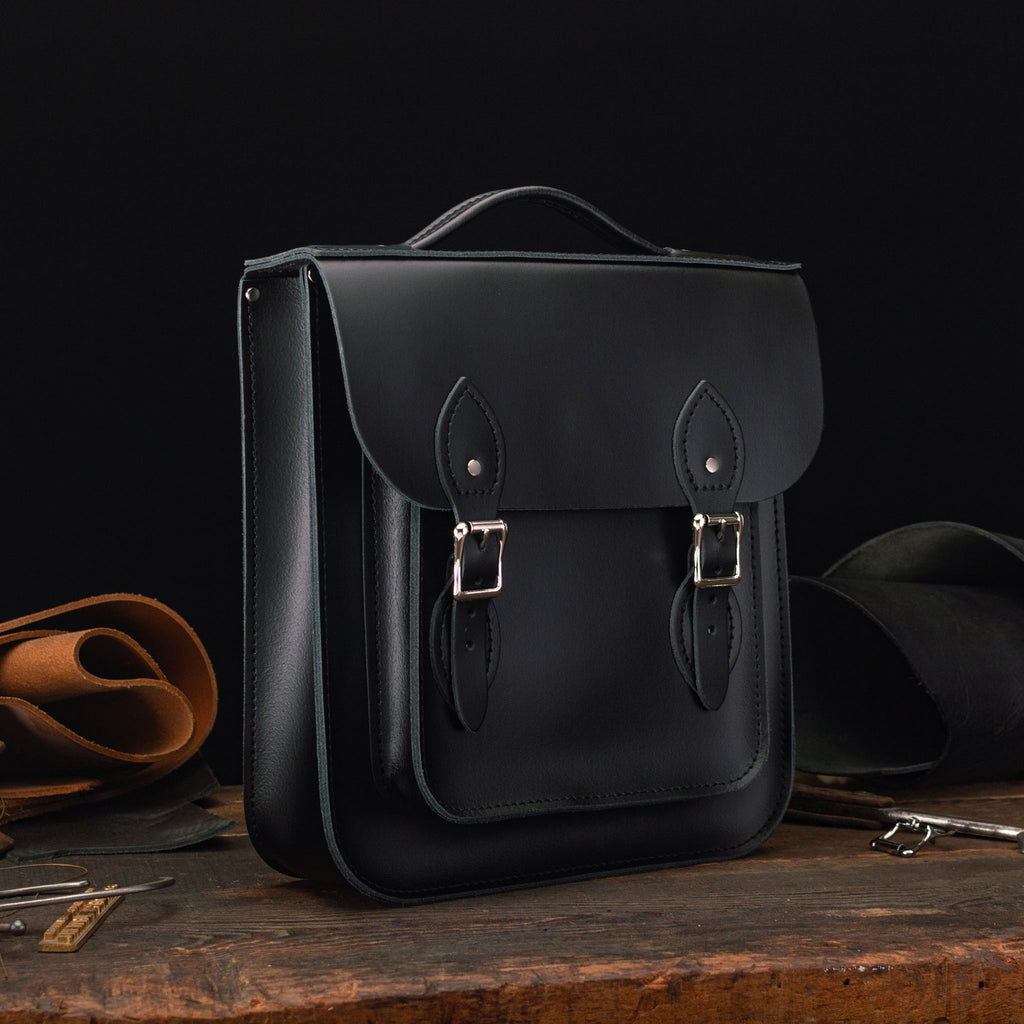 black leather backpack uk Small Leather Backpack (Portrait)