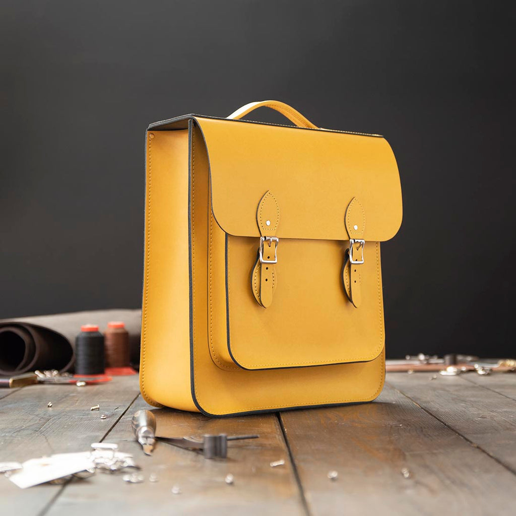 big leather backpack uk Large Portrait Leather Backpack