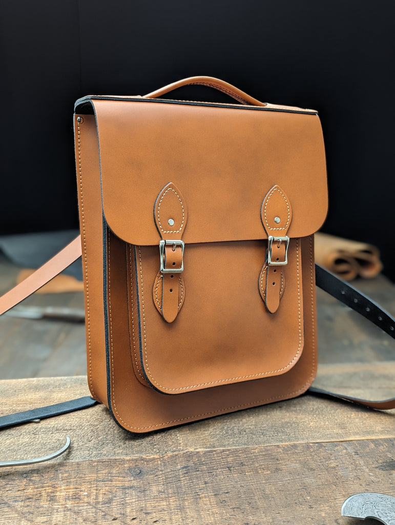 Medium Portrait Backpack made from London Tan Leather (MMRP £178)