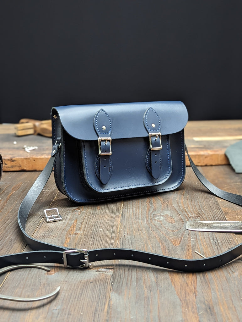11" Classic Satchel made from Loch Blue Leather (MMRP £110)